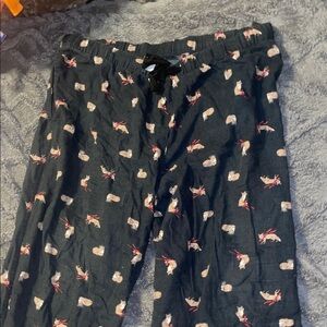 Victoria’s Secret Women’s Navy Pajama Pants with Fox Print